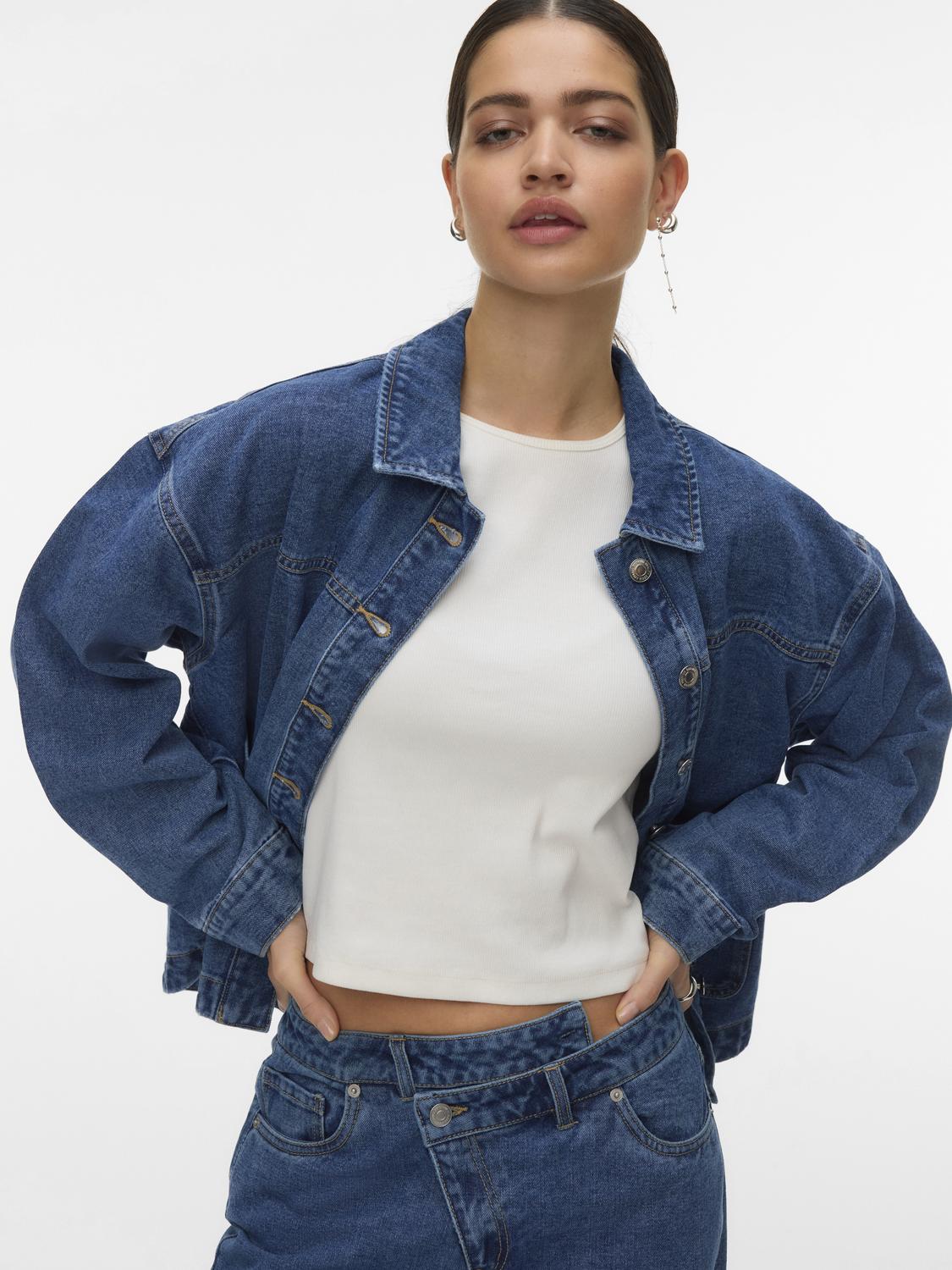 VMJAMIE Denim Jacket - Medium Blue Denim - VERO MODA & VILA Bergvik